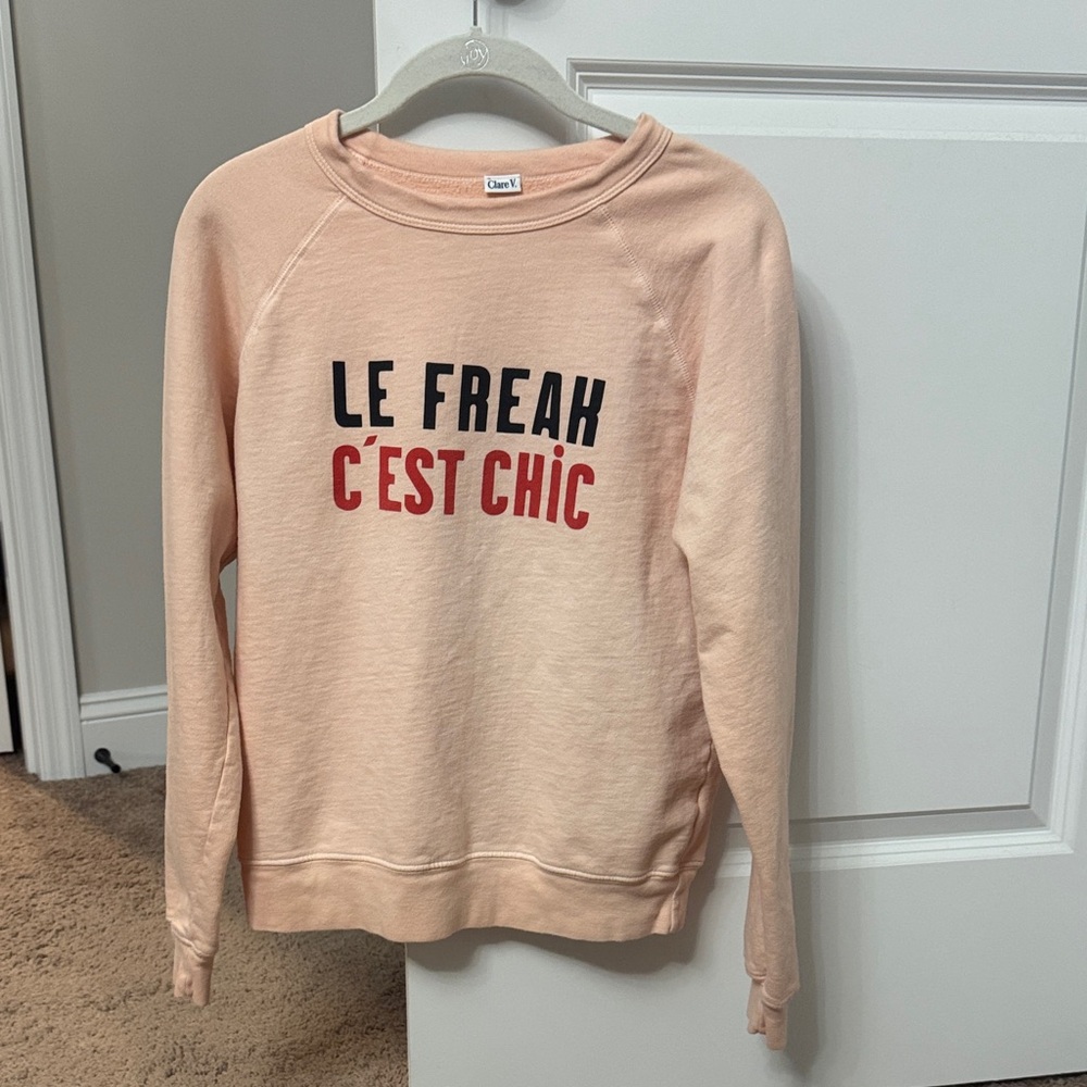 Clare V. Peach Crewneck Sweatshirt